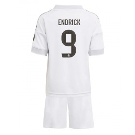 Real Madrid Endrick #9 Hemmakläder Barn 2025-26 Kortärmad (+ Korta byxor)